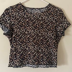Leopard print crop top